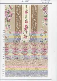 RU2530 RURU BOUQUET Stampa ghirlanda di rose tessuti di tela (rotolo)[Tessili / Tessuti] COSMO TEXTILE Immagini aggiuntive