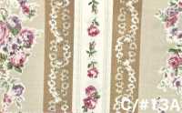 RU2530 RURU BOUQUET Stampa ghirlanda di rose tessuti di tela (rotolo)[Tessili / Tessuti] COSMO TEXTILE Immagini aggiuntive