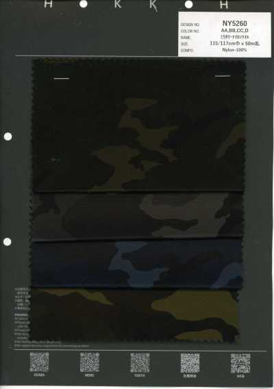 NY5260 Twill Militare In Nylon Camouflage Woodland[Tessili / Tessuti] HOKKOH Immagini aggiuntive