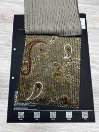 5025-1373-1 Velluto a coste dobby in cotone e rayon con motivo paisley[Tessile / Tessuto] HOKKOH Immagini aggiuntive