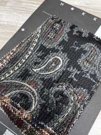 5025-1373-1 Velluto a coste dobby in cotone e rayon con motivo paisley[Tessile / Tessuto] HOKKOH Immagini aggiuntive