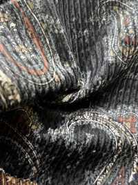 5025-1373-1 Velluto a coste dobby in cotone e rayon con motivo paisley[Tessile / Tessuto] HOKKOH Immagini aggiuntive
