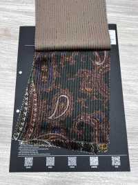5025-1373-1 Velluto a coste dobby in cotone e rayon con motivo paisley[Tessile / Tessuto] HOKKOH Immagini aggiuntive