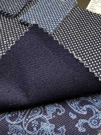 5-WABASH-DRL Stampa discharge indaco Pois/Bandana/Tartan maculato/Diamante volante[Tessile / Tessuto] HOKKOH Immagini aggiuntive