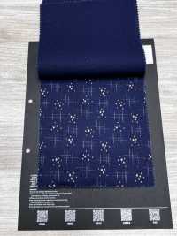 5-WABASH-DRL Stampa discharge indaco Pois/Bandana/Tartan maculato/Diamante volante[Tessile / Tessuto] HOKKOH Immagini aggiuntive