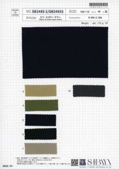 SB2485S Raso militare in rayon/cotone