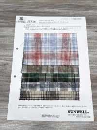 35538 21 Tessuto in twill di cotone a trama irregolare con motivo tartan[Tessile / Tessuto] SUNWELL Immagini aggiuntive