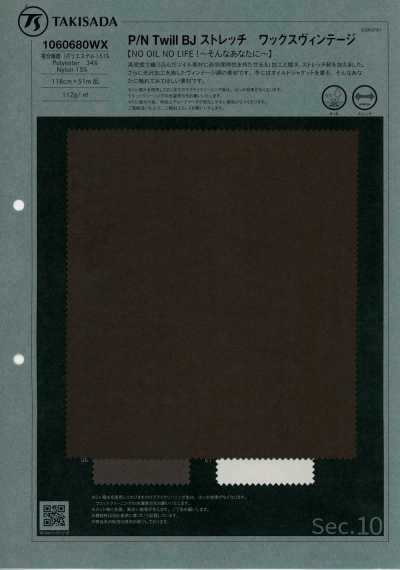 1060680WX P/N Twill BJ Elasticizzato Wax Vintage