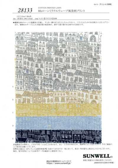 28133 80 Lawn a filo singolo con stampa paesaggio Miracle Wave