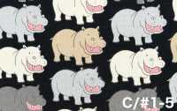 850620 Popeline Happy Hippo[Tessili / Tessuti] VANCET Immagini aggiuntive