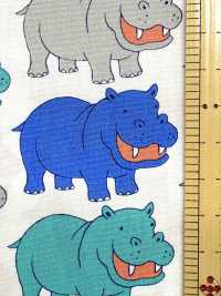 850620 Popeline Happy Hippo[Tessili / Tessuti] VANCET Immagini aggiuntive