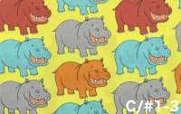 850620 Popeline Happy Hippo[Tessili / Tessuti] VANCET Immagini aggiuntive