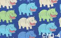 850620 Popeline Happy Hippo[Tessili / Tessuti] VANCET Immagini aggiuntive