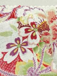 850629 Batista con motivo giapponese floreale e dorato, fiore, farfalla, vento, luna[Tessili / Tessuti] VANCET Immagini aggiuntive