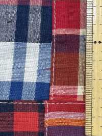 INDIA-2159 Patchwork Madras[Tessili / Tessuti] Arinobe Shoten Immagini aggiuntive