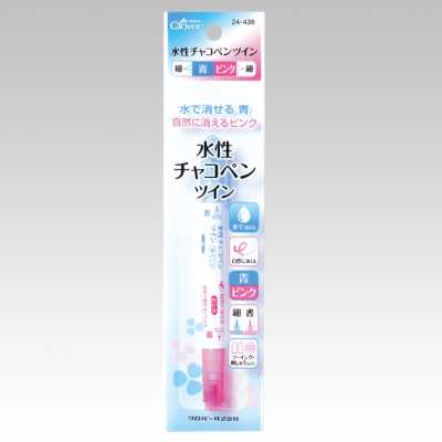24436 Pennarello gessoso a base d'acqua doppio <Blu/Rosa, punta fine>