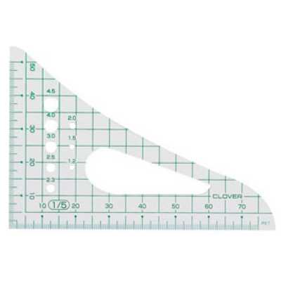 25016 Righello triangolare a griglia 1/5