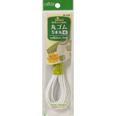 26023 Elastico tondo a 5 capi <Bianco>