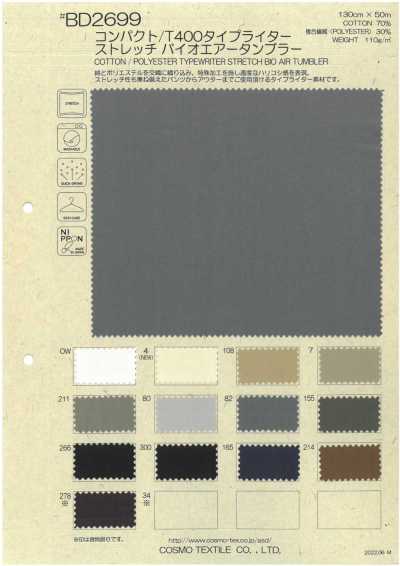BD2699 CT Typewriter elasticizzato finitura BIO Wash