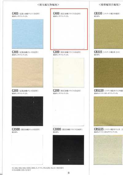 C400 Costina circolare filata in cotone, titolo 40