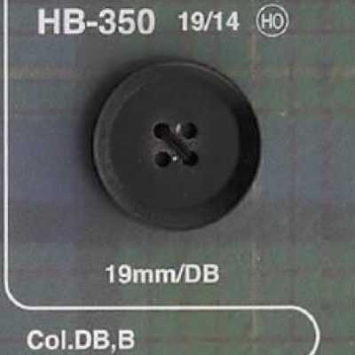 HB350 Bottone in vero corno di bufalo a 4 fori