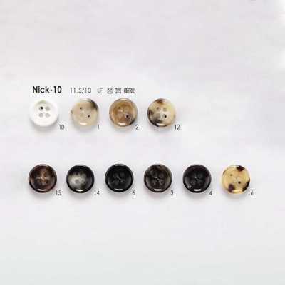 NICK10 Bottone a 4 fori in resina urea