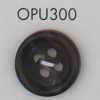 OPU300 Bottone a 4 fori con bordo, realizzato in resina ureica