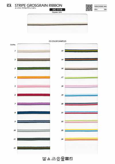 SIC-1118 Nastro gros grain a righe