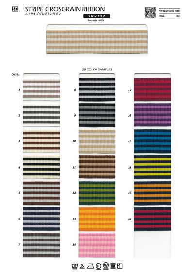 SIC-1122 Nastro grosgrain a righe