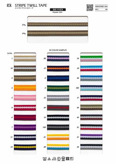 SIC-1123 Nastro twill a righe