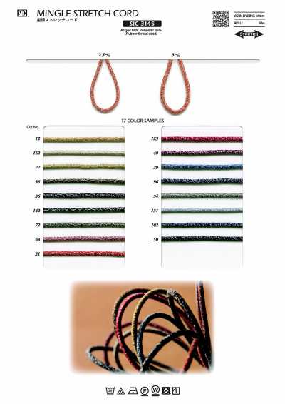 SIC-3145 Cord elasticizzato mélange