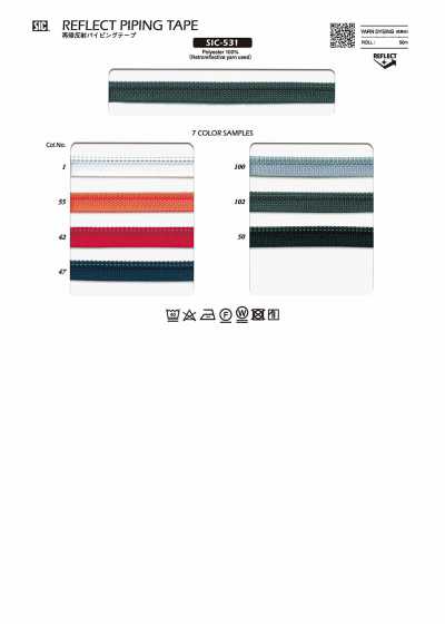 SIC-531 Nastro piping retroriflettente