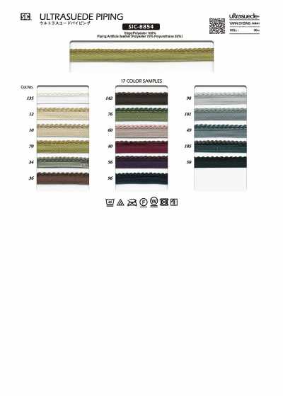 SIC-8854 Nastro per piping Ultrasuede ca. 10 mm