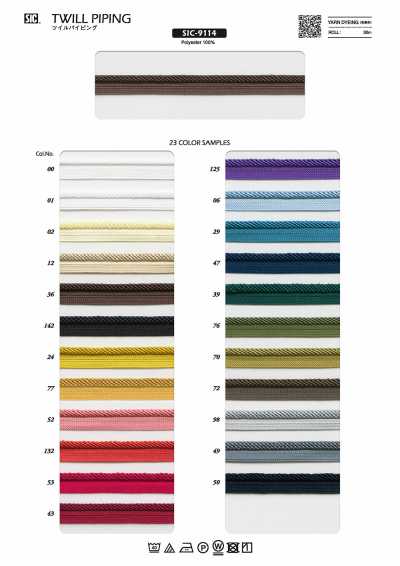 SIC-9114 Nastro per bordatura in twill ca. 12 mm
