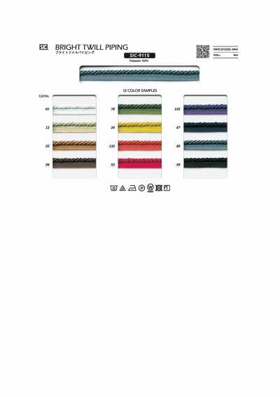 SIC-9115 Nastro profilato twill lucido ca. 10 mm