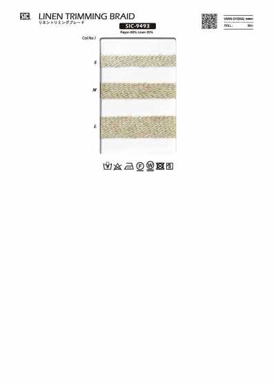 SIC-9493 Treccia di rifinitura in lino