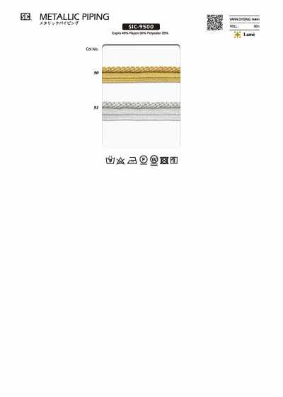 SIC-9500 Nastro per piping metallico