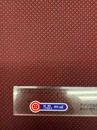 184E [outlet] Yamanashi Fujiyoshida 100% Seta Motivo A Quadri Diagonali Rosso Vino[Tessile] Yamamoto(EXCY) Sottofoto