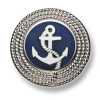 224 Bottoni metallici prodotti in Giappone per completi e giacche Argento/Blu navy