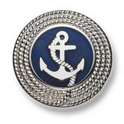 224 Bottoni metallici prodotti in Giappone per completi e giacche Argento/Blu navy