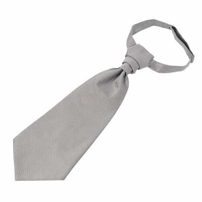 YT-01 Poliestere jacquard Euro Tie grigio chiaro, prodotto in Giappone