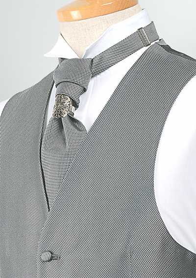 YT-02 Poliestere jacquard grigio Euro Tie, prodotto in Giappone