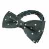 BF-601 Cravatta a farfalla a pois, verde, seta, prodotta in Giappone