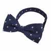 BF-602 Papillon a pois in seta blu Made in Japan