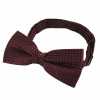BF-987 Papillon in seta bordeaux con motivo piqué, prodotto in Giappone