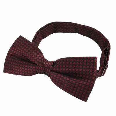 BF-987 Papillon in seta bordeaux con motivo piqué, prodotto in Giappone