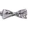 BF-GEO-GR Cravatta Farfalla Stampa Seta Geometry Grigio