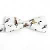 BF-JAZZ-WH Papillon stampato in seta Jazz bianco