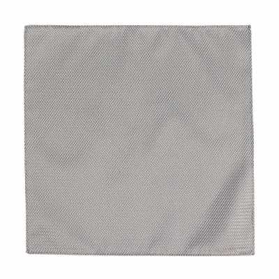 CF-01 Fazzoletto da taschino jacquard in poliestere grigio chiaro
