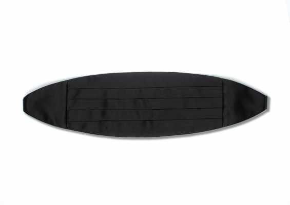 CM-106 Fascia smoking in materiale premium, realizzata con tessuto di rivestimento in seta, nera